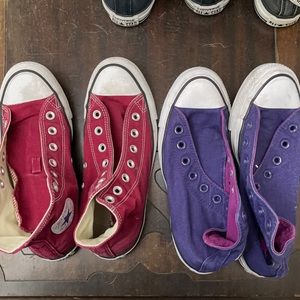 2 pairs Converse High tops Size 7.5